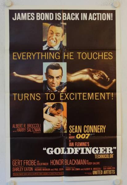 James Bond 007 - Goldfinger originales US Onesheet Filmplakat